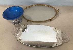 Metal and Glass Vanity Trays