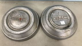 Pair of Vintage GMC Trunk Hub Caps