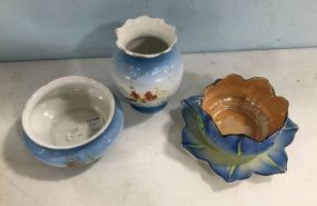 Bonita Vase, Soap Dish, and Lusterware Cup & Saucer