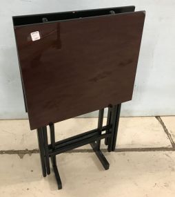 Two TV Trays with Stand