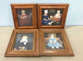 Four Framed Prints of Antique Portraits