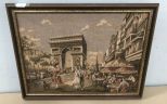 Needle Point Artwork City Scene Framed