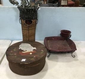 Serving Dip Tray, Wooden Box, Metal Planter