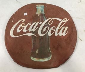 Vintage Coca Cola Button Sign