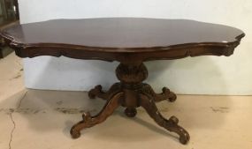 Vintage French Style Turtle Top Pedestal Table