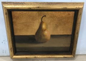 Antique Style Giclee Painting of Still Life Pear