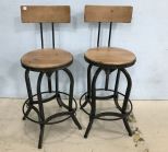 Pair of Industrial Style Bar Stools