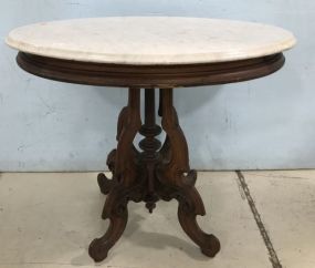 Victorian Style Marble Top Parlor Table