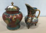 Cloisonne Vase and Jar