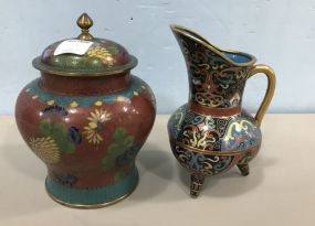 Cloisonne Vase and Jar