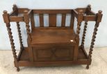 Antique Reproduction Barley Twist Hall Seat
