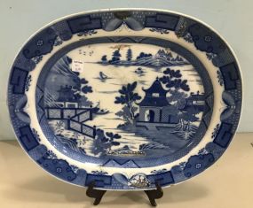 Vintage Blue & White Platter