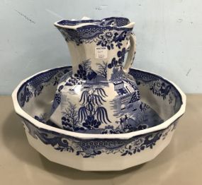 Mason's Ironstone Pitcher and Bowl