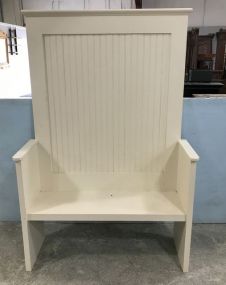 Modern White Hall Bench