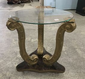Small Round Vintage French Style Accent Table