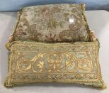 Pair of Needle Point Throw Pillows