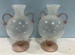 Pair of Decorative Art Glass Vases