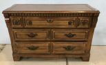 Vintage Early American Style Oak Finish Dresser