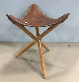 Hand Made Leather Tri Leg Seat