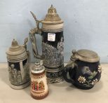 Four Collectible Beer Steins