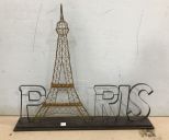 Metal Paris Decor Plaque