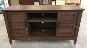 Modern Walnut Two Door TV Stand