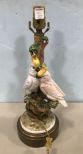 Hand Painted Ceramic Parrot Lamp