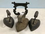 Collectible Primitive Hand Irons and Boot Scrapper