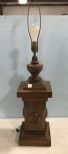 Wood Column Table Lamp