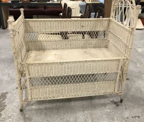 Antique Wicker Baby Bed