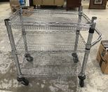 Modern Metal Three Tier Push Cart