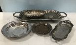 Silver Plate Tray and Serving Dishes