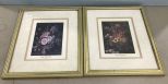 Pair of Framed Antique Floral Glory Prints