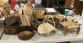 Large Collection of Woven Baskets