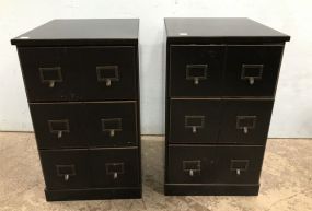 Pair Ballard Designs Index Card File Cabinets