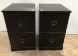 Pair Ballard Designs Index Card File Cabinets