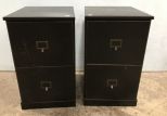 Pair Ballard Designs Index Card File Cabinets