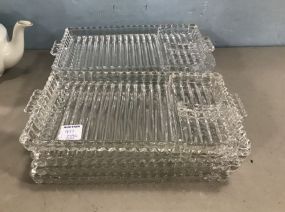 8 Glass Luncheon Trays