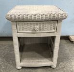 White Painted Single Drawer Side Table
