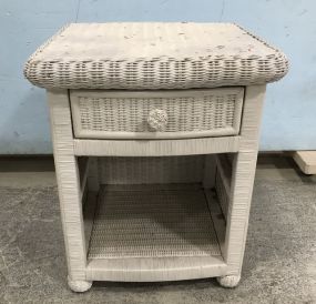 White Painted Single Drawer Side Table