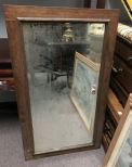 Vintage Oak Beveled Mirror