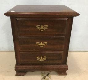 Mahogany Three Drawer Bedside Chest