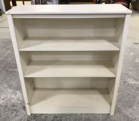 White Painted Two Shelf Bookcase