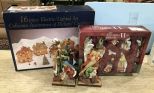 16 Piece Lighted Set Dicken's Ceramics, Nativity Set