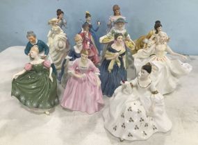 Hand Painted Porcelain and Ceramic Lady Figurines