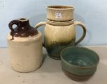 Three Pottery Decor Pieces