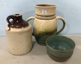 Three Pottery Decor Pieces