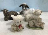 Ceramic Hand Painted Sheep and Goat