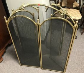 Two Brass Fireplace Screens