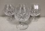 Four Waterford Brandy Glasses